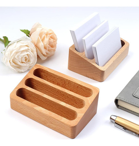 Giftstorm Tarjetero De Madera Para Escritorio Expositores Pa 0