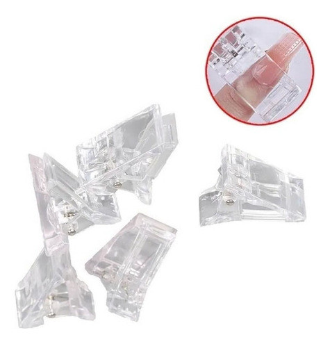 Kit C/5 Presilha Acrilica F1 Alongamento Unhas Transparente 1