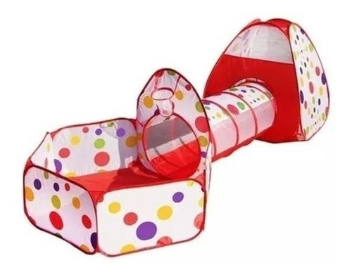 Pelotero Tunel Carpa Plegable Laberinto Armable 3en1 Niños 0