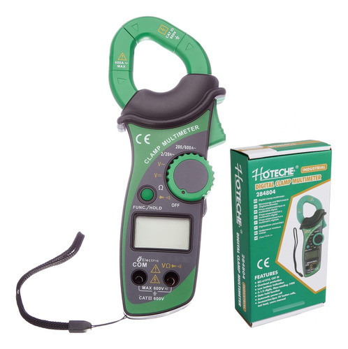 Pinza Amperimétrica Profesional 600v Hoteche Industrial 0