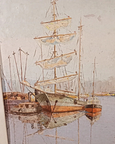 Óleo Sobre Harboard Del Autor Alfonso Gonzalez Figueroa. Mar 1