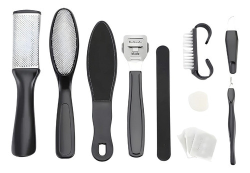 Kit 10 Herramientas Pedicure Cuidado De Pies 0