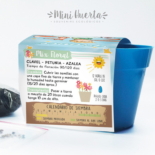 Souvenirs Infantiles Kit Maceta X20 Unidades 1