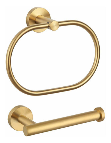 Set De 2 Accesorios Para Baño Dorado Cepillado Aplusee -8xw 0