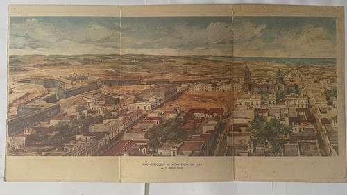 Lámina Menck Freire, Reconstrucción De Montevideo   Ar1 0