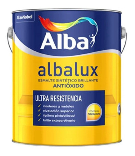 Esmalte Sintetico Albalux Negro Brillante X 0,5 Lt 0