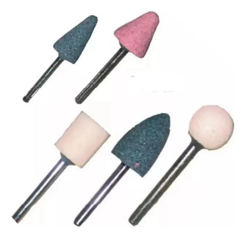 Set Piedra Esmeril Mini Montada X 5 Unidades 0