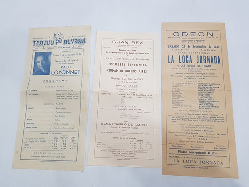 Antiguos Afiches Teatro Odeón Gran Rex Alvear 1949 Mag 58946 0