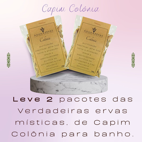 Erva De Banho E Defumação | Capim Colônia Mistico Kit C/2 1