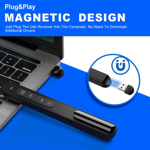 Control Remoto Inalámbrico Ppt Negro 24ghz Para Mac Pc 1