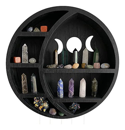 Estante De Luna Creciente Negra | Estante De Cristal Para Pi 0