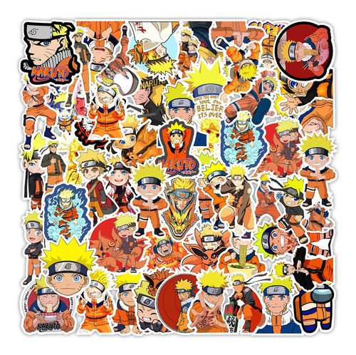 Stickers Naruto 50 Unidades Pvc Alta Calidad Pegotines 1