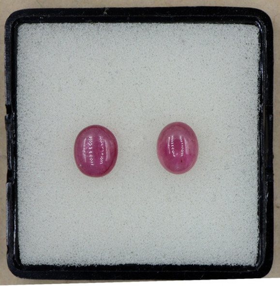 Rubie Cabuchón Pink X2 8x6mm Africa (svgemstones) 1