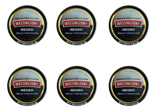 Wassington Pomada Para Calzado Negra Pack X 6 Latas 0 Wassington Pomada Para Calzado Negra Pack X 6 Latas 0