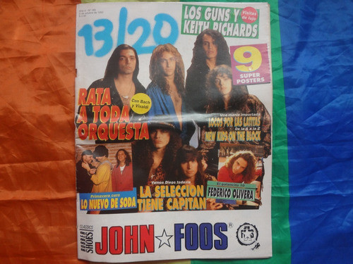 Revista 13/20 1992 Soda Stereo Marillion Rata Blanca 0