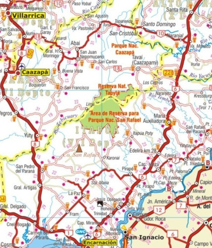 Mapa De Rutas Del Paraguay 1