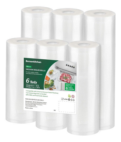 Bolsas De Vacío Para Almacenamiento Sous Vide, 6 Piezas 0
