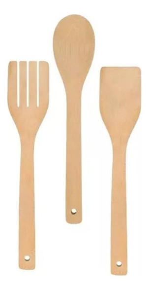 Kit 3 Utensilios De Bamboo 1