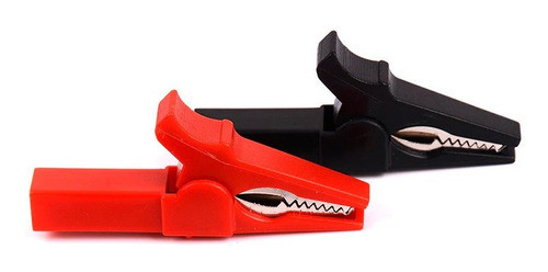 Pinza Aislada Clip Cocodrilo 4mm Banana 1 Roja + 1 Negra 30a 1