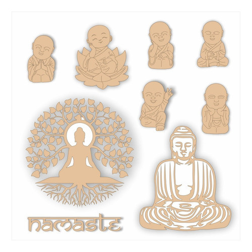 Buda Namaste Vectores Para Corte Laser 0
