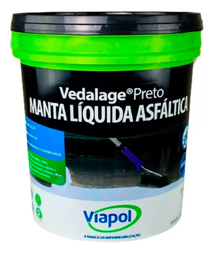 Viapol Vedalage 18l Preto 0