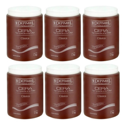 Kit X6 Cera Jalea Depilatoria Descartable Depimiel X1kg 0