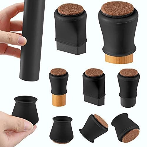 Regatones De Silicona Y Fieltro Para Patas 4.8-6.8cm 16u Neg 0