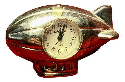 Reloj Le Temps Miniatura Zeppelín Plateado Nuevo 0