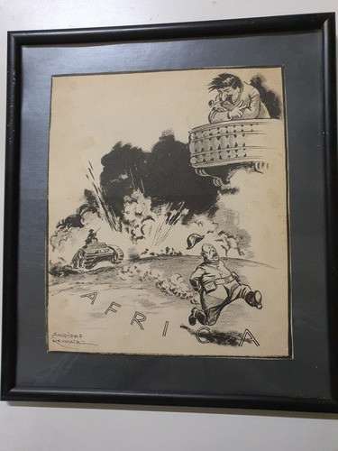 Dibujo Original A.rechain Enmarcado 0