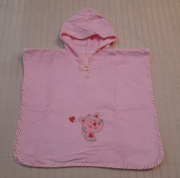 Toalla Poncho Bebe Rosa 0