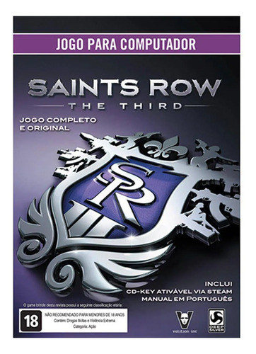 Jogo Saints Row The Third Para Pc Midia Fisica Deep Silver 0