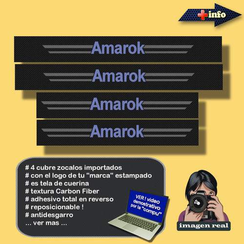 Cubre Zocalos Amarok Cuerina Indestructibles Tuningchrome 1