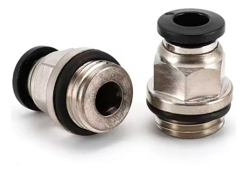 Pack X 5 Union Conector Diametro 6mm X 1/4 Rosca Neumatica 0