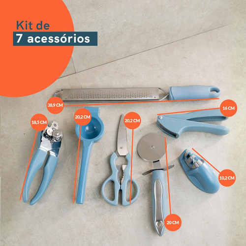 Kit De 7 Acessórios Essenciais U Azul Unica 1