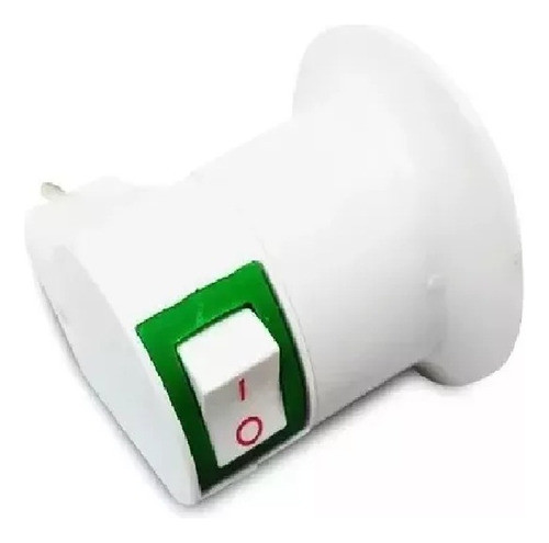 Porta Lampara Con Interruptor Plástico Rosca E27 A 220v 0