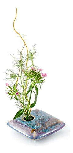 Georgetown Cerámica Ikebana Jarrón De Flores Morado Oscuro Z 0