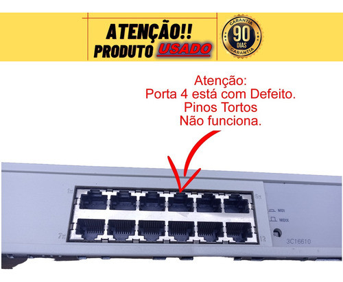 Switch 12 Portas 3com Dualspeed 500 3c16610 Super Stack 1