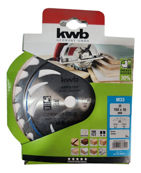 Disco Sierra Circular Kwb Corte Fino 20d 150x16mm Madera 0 Disco Sierra Circular Kwb Corte Fino 20d 150x16mm Madera 0