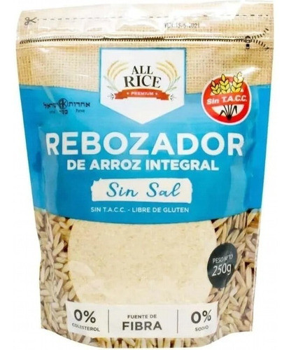 Rebozador Arroz Integral Sin Tacc Ni Sal All Rice 250gr X10 1