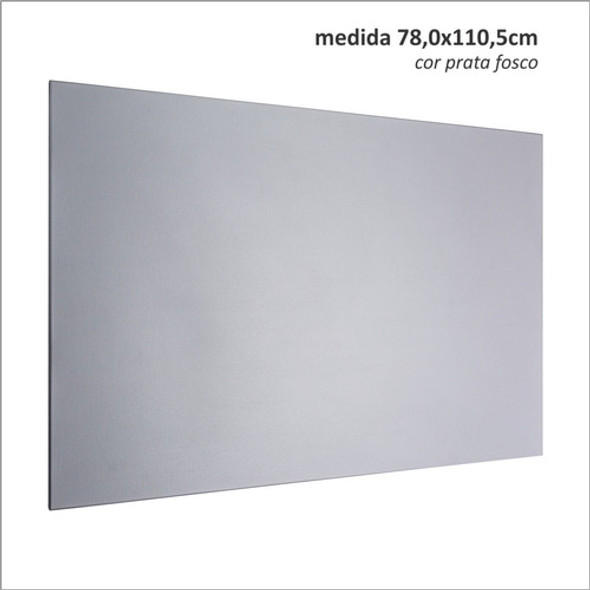 Mural Quadro Magnético 78,0x110,5cm - Prata Fosco + 40 Ímas 1