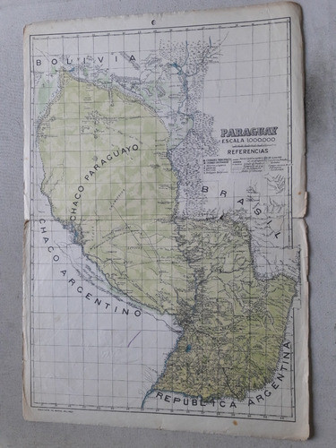 Lamina Coleccion De Mapas Billiken Paraguay Escala 1000000 0