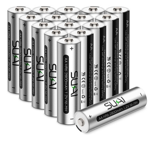 Sukai Bateras Aa Recargables De 2800 Mah De Alta Capacidad N 0
