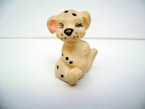 Miniatura Perrito Dalmata Cachorro Jardin Maceta Goma Boedo 0