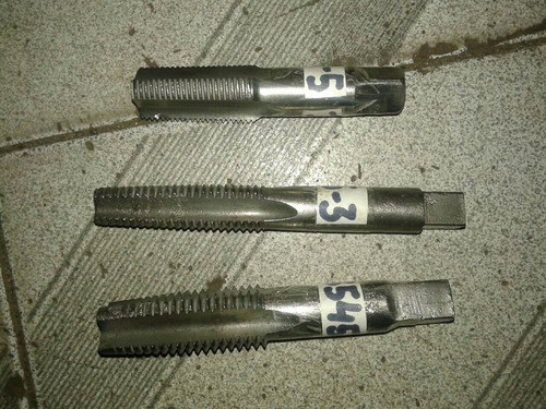 Lote De 3 Machos Grandes P/roscado Con Agujereadora O A Mano 0