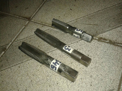 Lote De 3 Machos Grandes P/roscado Con Agujereadora O A Mano 1