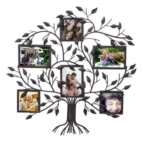 Marco De Fotos Arbol Familia Amigos Collage Fotos. Negro. 0