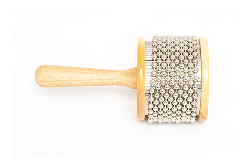 Cabasa Parquer Madera Mediana 11,7 Cm Aros Metal 1