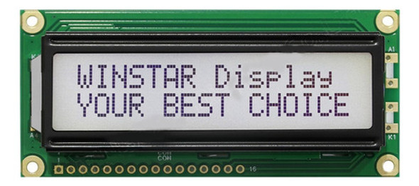 Wh1602a Display Lcd 16x2 Caracteres Sin Bkl X2u 0