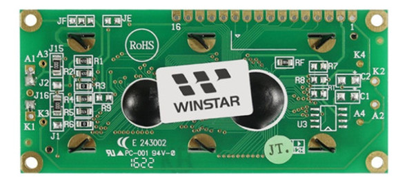 Wh1602a Display Lcd 16x2 Caracteres Sin Bkl X2u 1