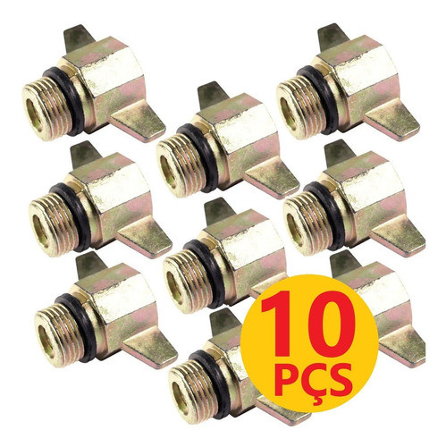 10x Adaptador Para P2 Botijão Instalação De Gás De 13 P/ 2kg 1